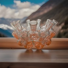 VTG 18 Glass Vases Propagation Flower Arrangement Centerpiece 8.5  X7  X4  1/4