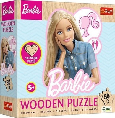 NEW Trefl Wooden Jigsaw Puzzle 50 Pieces 5+ Ages Favorite Fashionable Barbie