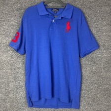 Ralph Lauren Polo Shirt Boys XL 18-20  Big Pony Royal Number 3