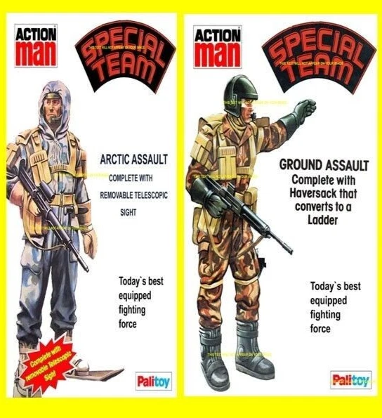 Vintage 1991-2 4-G I Joe Action Figures. Hasbro, Inc. G I Joe Man Dolls Fully Moveable, with a Few Accessories. Completamente vestito. Sconosciuto. - Italia