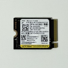 Micron 2550 512GB M.2 2230 NVMe PCIe Gen4 x4 SSD MTFDKBK512TGE Tested