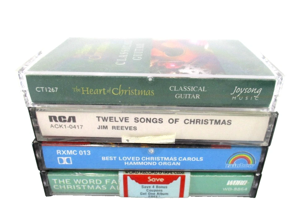 Christmas Bundle x4 VTG Cassette Tapes Various Artists Guitar Voice Organ Tested - Image 3 of 4