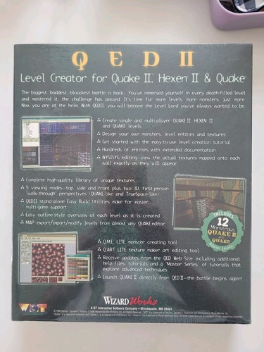QED II Level Creator Quake Hexen PC Big Box SIGILLATO - Foto 2 di 6