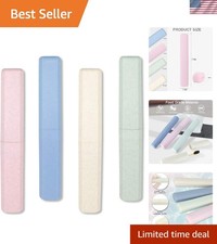 4 Packs Portable Travel Toothbrush Case, Breathable Plastic Toothbrush Holder...