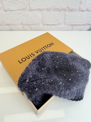 Louis Vuitton Violet Glitter Knit Hat Beanie NWT Louis Vuitton Violet Glitter Knit Hat Beanie NWT | eBay main image 2