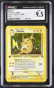 Raichu 14 Fossil ライチュウ 1st Edition Holo Pokemon - Raichu (14) - Fossil - Holo 1st Edition : Amazon.in