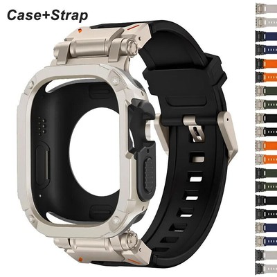 Armband + Case für Apple Watch Band, Ultra 2, 45-49mm für iWatch Series 9.