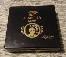 Aganorsa Leaf Arsenio Empty Cigar Box + Cigar Bands 7.5x7.25x2