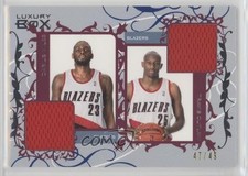 2006 Luxury Box Courtside Relics Dual Blue 47/49 Darius Miles Travis Outlaw 0ry1