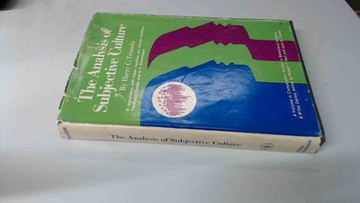 			The Analysis of Subjective Culture, Harry C Triandis, John Wiley 		