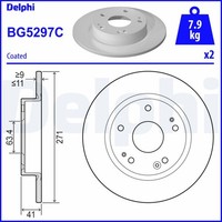 2X Bremsscheibe Delphi BG5297C FüR Ford Focus 4 HN Turnier HP HM Ecoboost Mhev