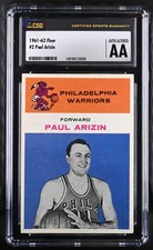 1961-62 Fleer #2 Paul Arizin Philadelphia Warriors - CSG AA 