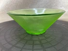 Vintage Federal Glass Ribbed Green Glass - Norse Limelight - Dip Bowl -  GUC