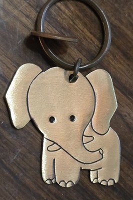 2'' Russ Elephant Key Chain Good Luck Keychain Trained Circus Animal Souvenir 80s