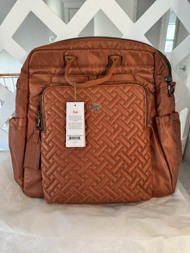 NWOT - LUG Sonata Convertible travel Tote Bag in COPEER BROWN - Trolley sleeve - 第 1/4 張圖片