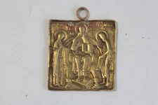Bronze Orthodox Icon Pendant of Deesis (74322)