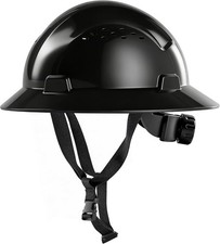 AnTools Black Full Brim Hard Hat, OSHA Approved Construction Helmets for Men,...