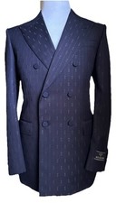 Gucci Men Double Breasted Sport Coat Jacket Blazer Navy 38 US/48 Eu New 3400