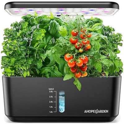 Efficient Indoor Hydroponics Kit: 10-Pod Growth System with Timer & Water Window