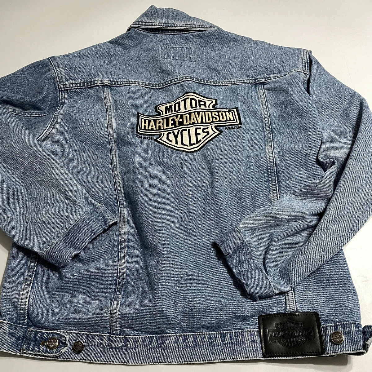 Harley davidson clearance blue jean jacket