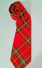 Kinloch Anderson Made in Scotland Stewart Royal Tie  100% Pure New Wool ( T7 )