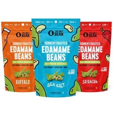 Crunchy Dry Roasted Edamame Beans Variety Pack Low Carb Keto Healthy Snacks F...