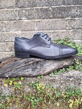 Mens Pod Navy Blue Leather Shoes. Size 45 Uk 11.5