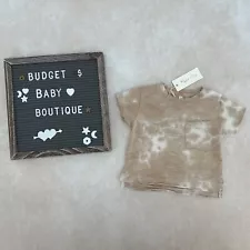 NWT RYLEE + CRU Tie Dye Raw Edge Tee Shirt Size 0-3 Months