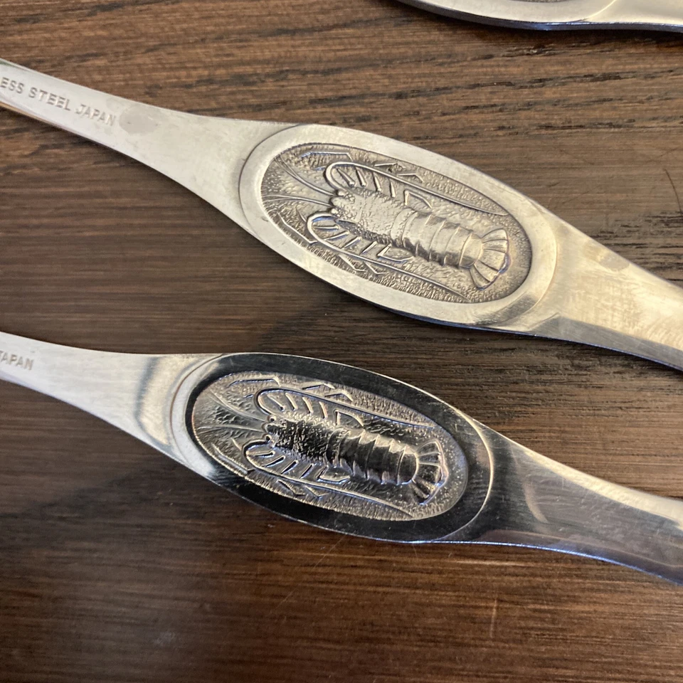 Set of 6 Lobster Crab Forks Pick Scoop 8 Inch Stainless Steel Japan - Image 4 of 4