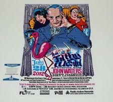 DIRECTOR JOHN WATERS SIGNED AN EVENING WITH LIVE 12x18 SHOW POSTER BECKETT COA