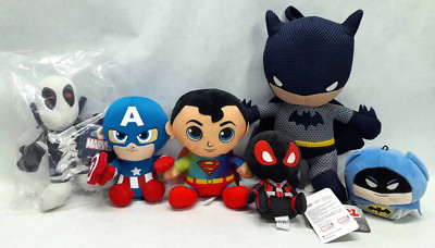 Super Hero Plush Lot - Batman, Deadpool, Superman & Captain America (some NWT)