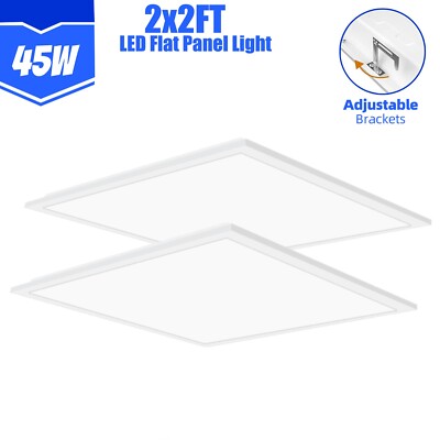 2x2 LED Flat Panel - 45 Watt - 5800 Lumens- Dimmable - For Recessed Drop Ceiling