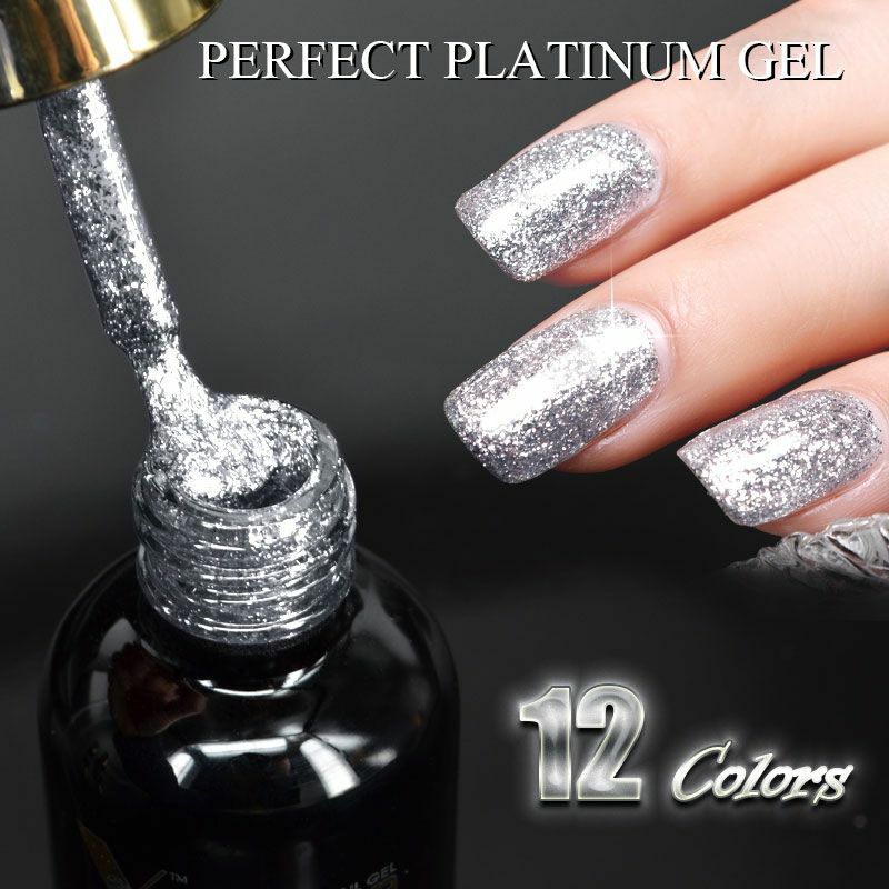 Perfect Platinum Gel Nail Art 12Ml Super Diamond Shining Glitter Design  Shining | Ebay