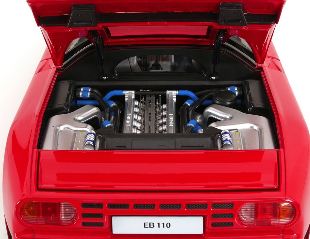 KK Scale Models 1991 Bugatti EB110 RED W/OPENINGS SUPER LARGE CAR