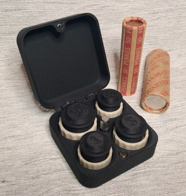 10 piece Coin Roll End Crimp Set with Steel crimp tabs.  Includes 1/4'' drive bit