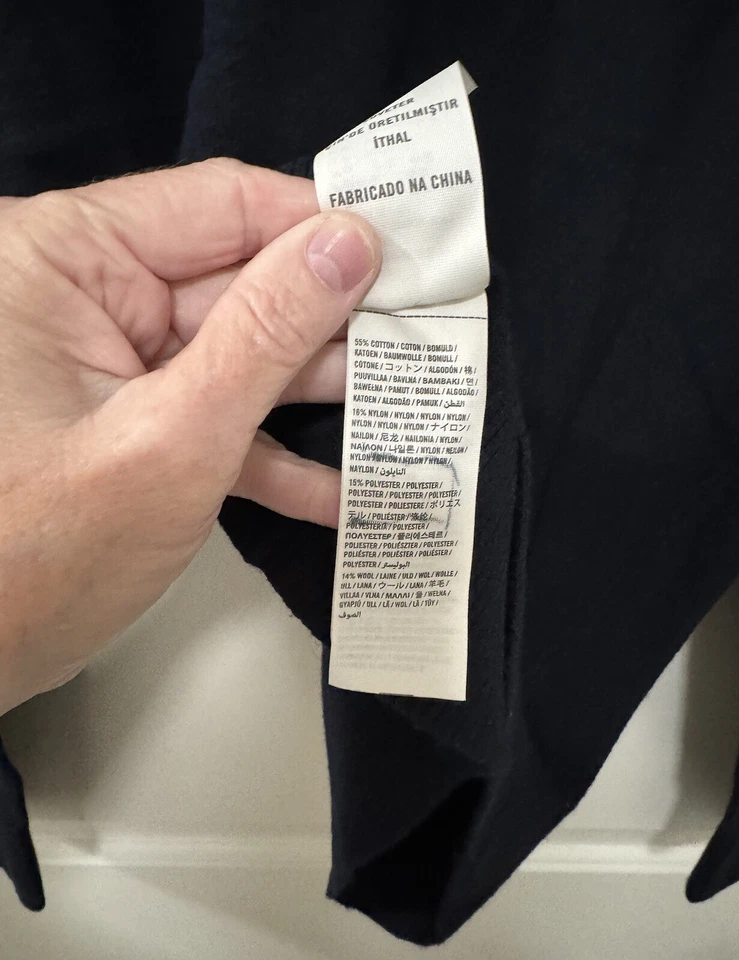 Suéter De Colección Hollister Clásico Azul Marino Tejido Cuello en V LS Logo Y2K Años 2000 M Foto 3 de 4