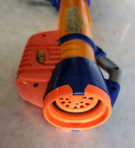 Nerf Reactor Atom Blaster Ball Blaster Gun Blue Orange Hasbro 2003 Vintage - Picture 3 of 9