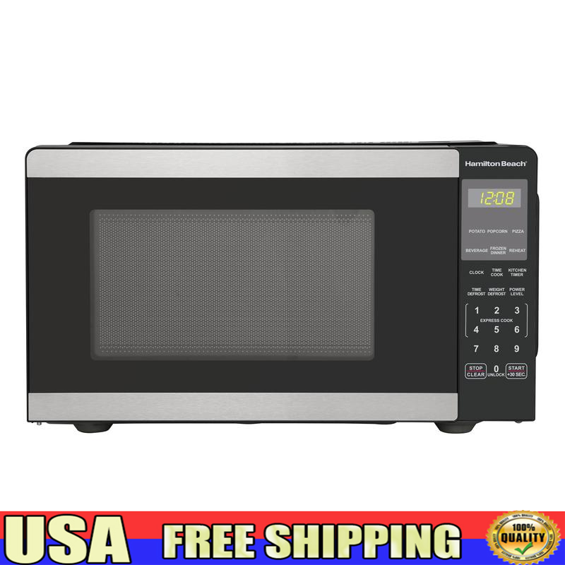 Countertop Microwave Oven 900W Child Safety Lock 10 Power Levels Auto-Cook Menus