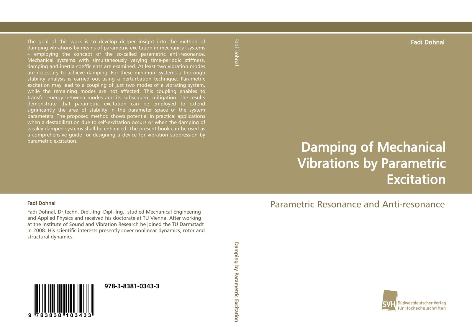 Damping Of Mechanical Vibrations By Parametric Excitation Fadi Dohnal