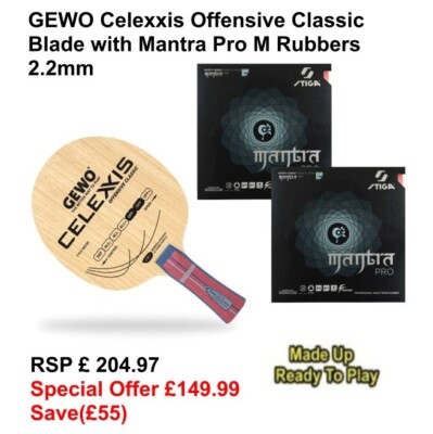 GEWO Celexxis Offensive Classic Klinge mit Mantra Pro M Gummis 2,1 mm