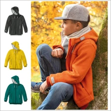 DISANA Kids' Wool Jacket Warm Outdoor Coat with Hood, 100% Organic Merino Wool