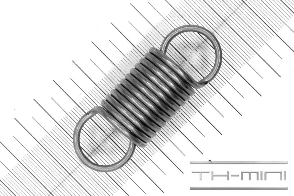 GUTEKUNST FEDERN Zug-Feder 2,5mm Haken Öse 22,5x60,5mm 19kg Spiral Edel-stahl rostfrei Metall