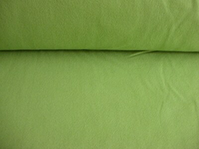 Tissu Molleton Vert Pomme Pour Sweat - Coupon 50 X 140 Cm, Coton Mélangé, Neuf, Fabrication Française