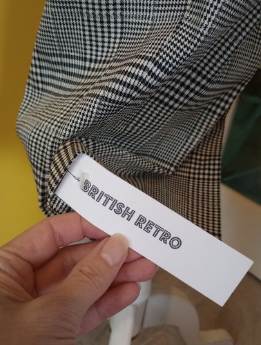 British Retro Rhonda's Revenge B/W Checks Pencil Dress UK Sz 8-10 (US Sz 4-6) - Picture 14 of 14