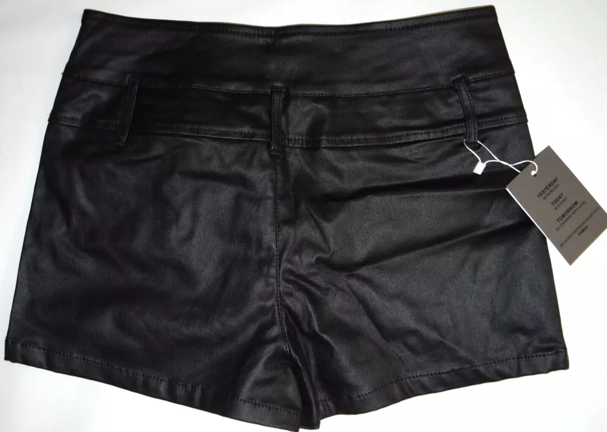 Leather shorts clearance ebay