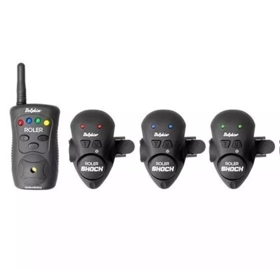 Black Edition Funkbissanzeiger 3+1  Welsbissanzeiger Set Delphin ROLER SHOCK