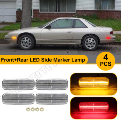 4X For 1989-1994 Nissan 240SX S13 LED Front Fender Side Marker