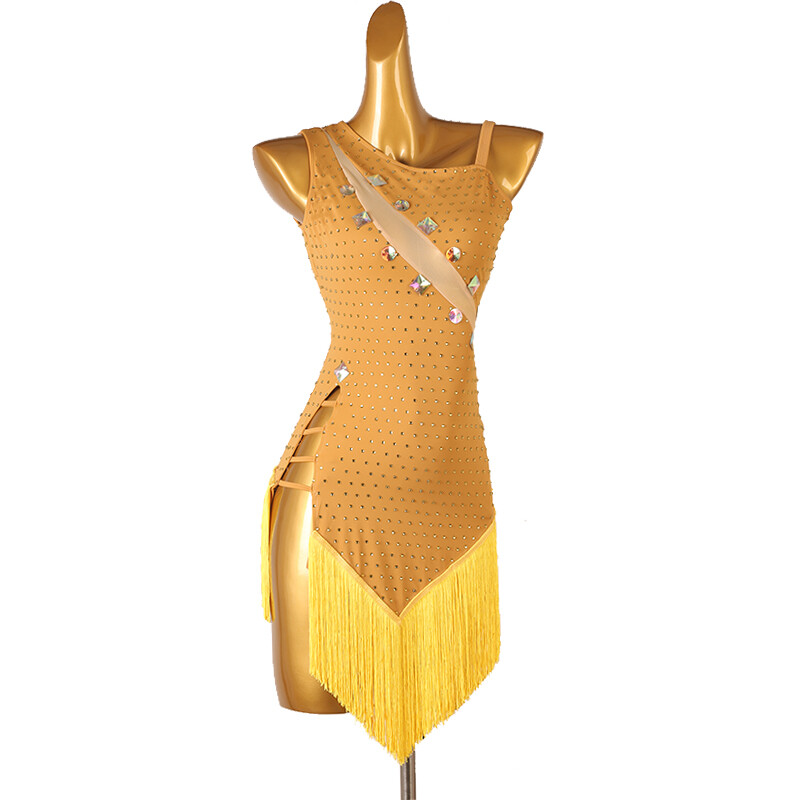 gold latin dance dress Black & Gold Latin DressDance Dressing