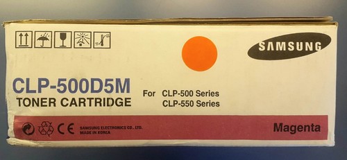 Genuine Samsung CLP-500D5M Magenta Toner Cartridge SEALED NOS - Picture 2 of 4