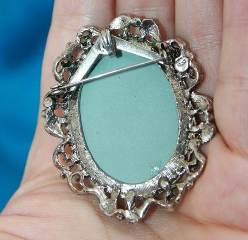 Handcrafted Gothic Victorian Vintage Cameo Necklace Pendant or Brooch Jewelry - Picture 67 of 116